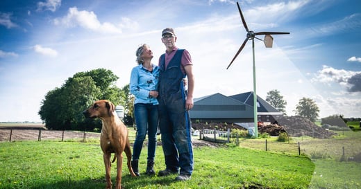 Locatie-analyse voor een kleine windmolen.