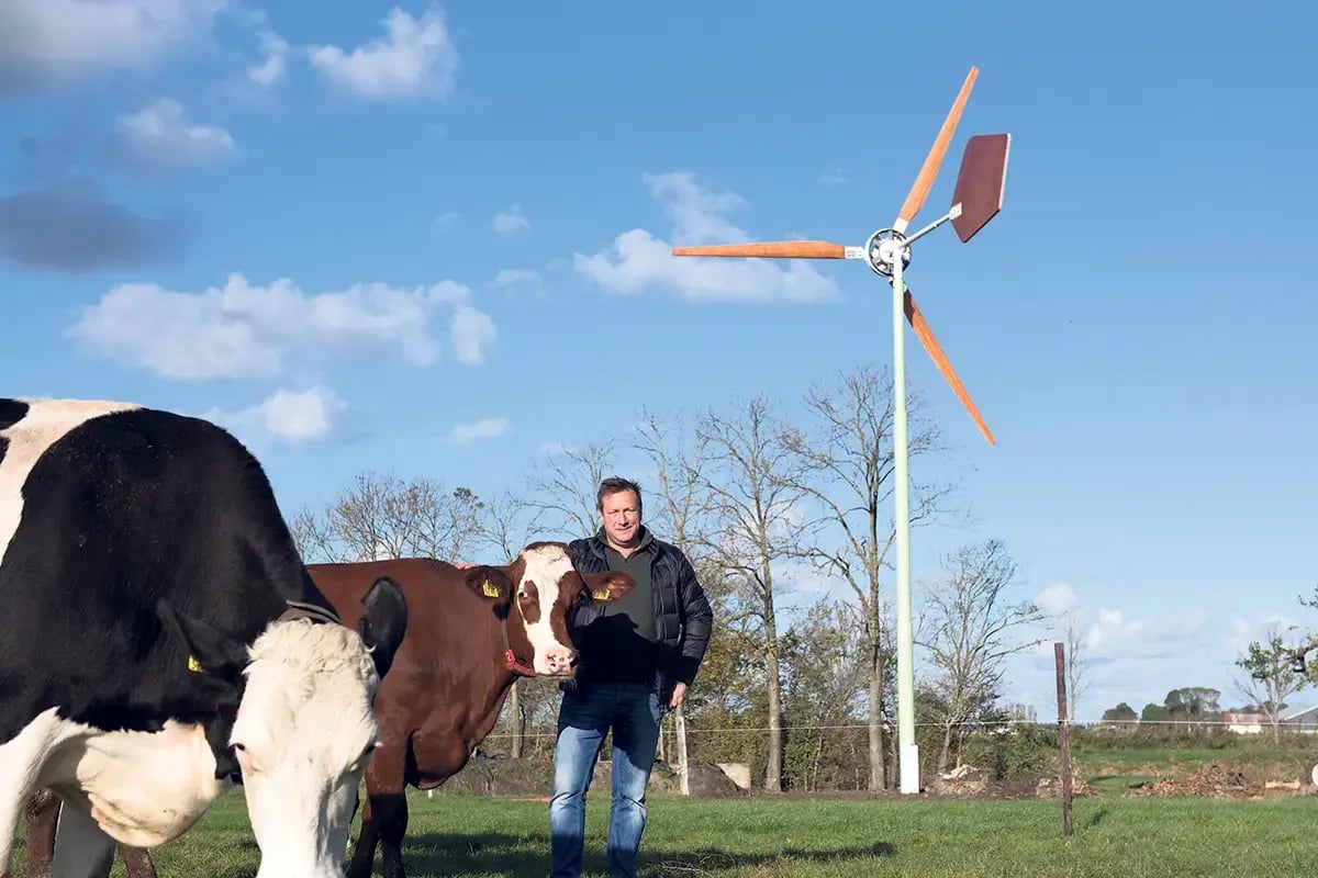 Erfmolen bij melkveehouder in Tholen