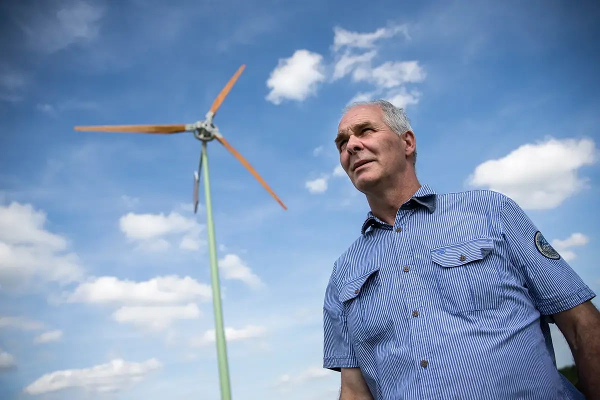 Molenaar Jos heeft een van de eerste EAZ windmolens