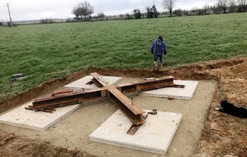 Stevig fundament] Kruis fundament kleine windmolen