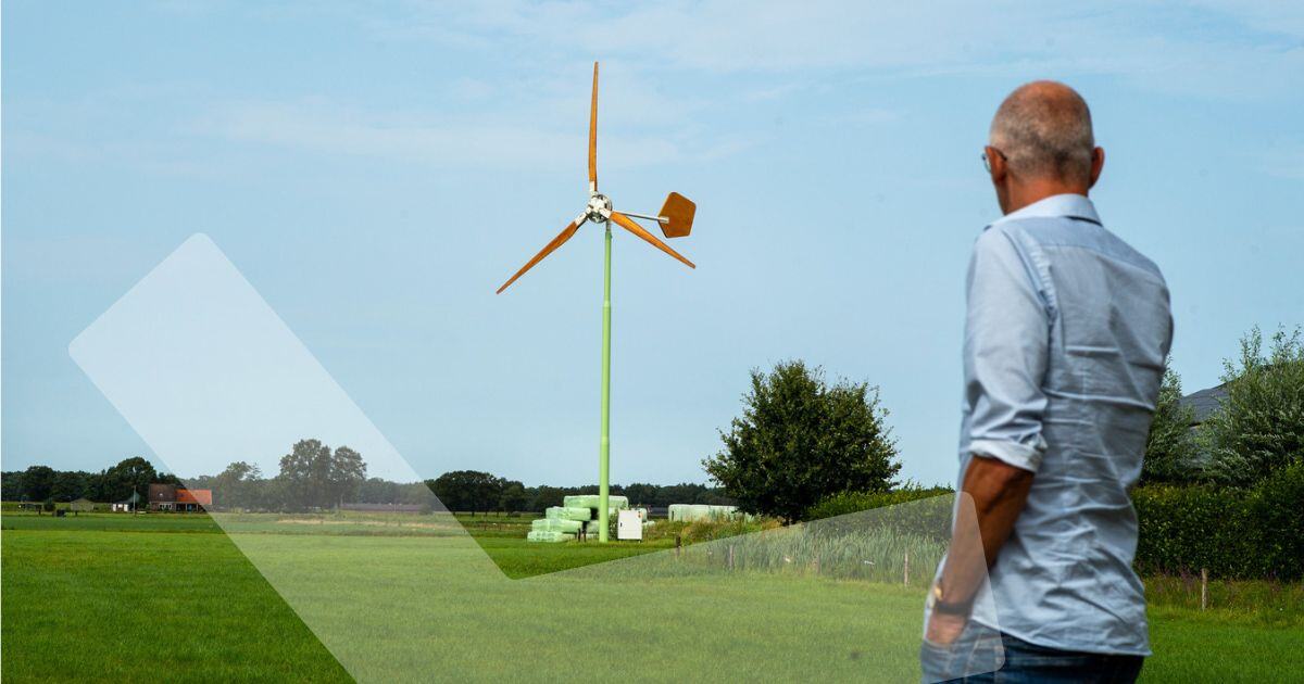 Kleine windmolen in Twente