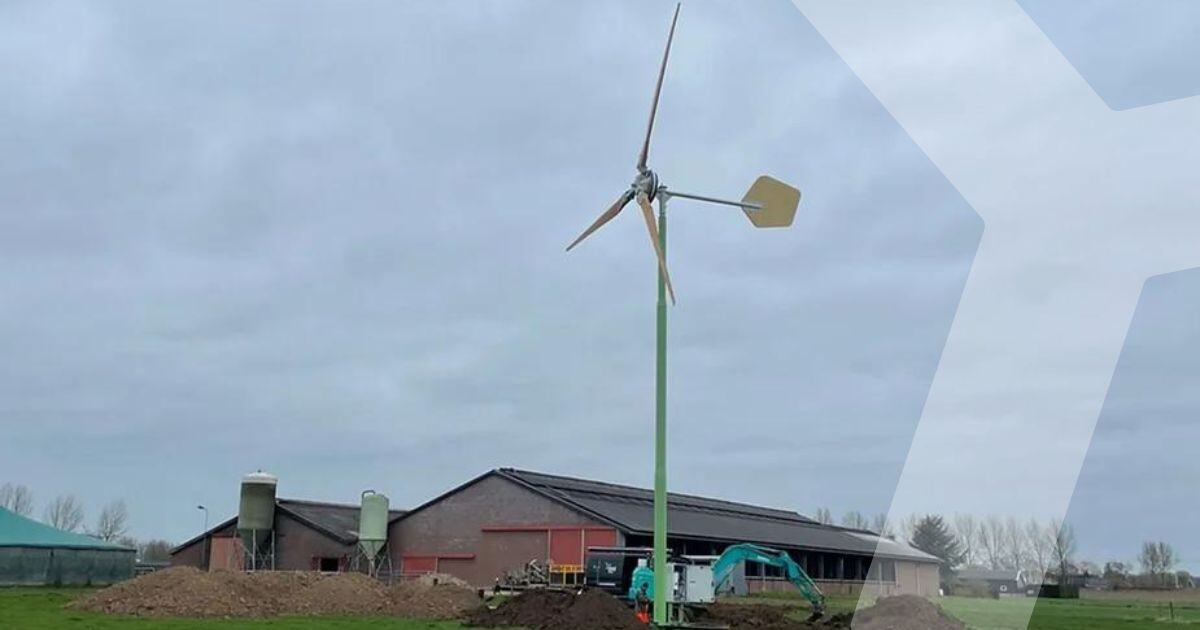 EAZ Wind met kleine windmolen in Wallonië